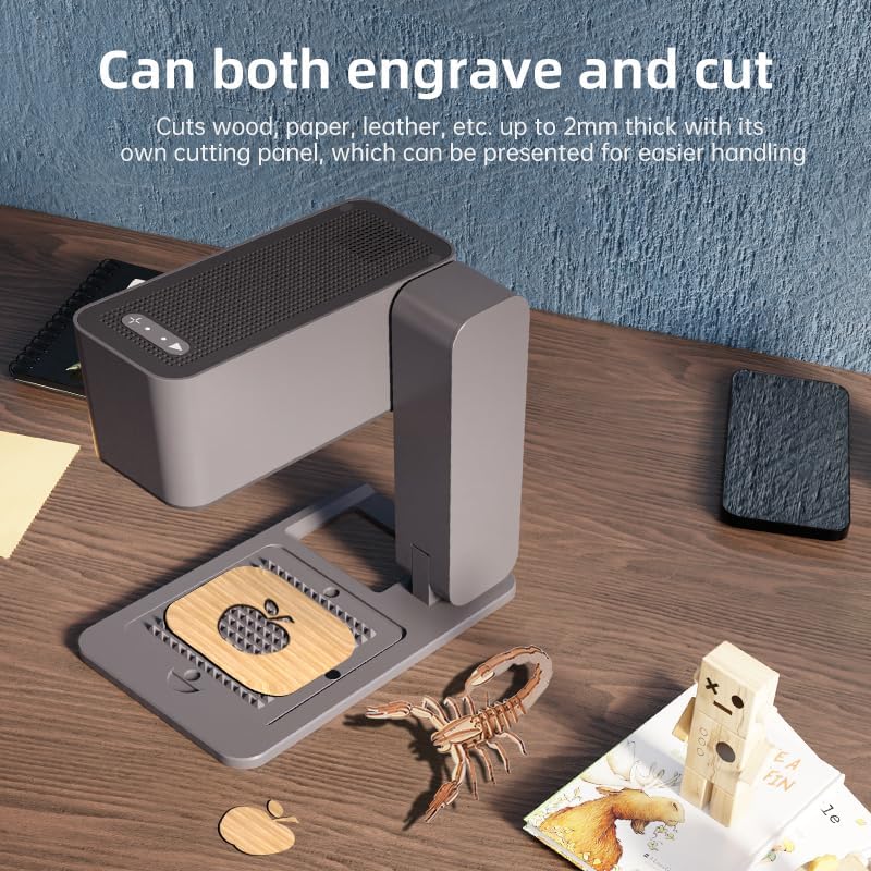 Draagbare lasergraveermachine – Lasergraveerder – Graveermachine – Graveerapparaat – Lasergraveertoestel – Automatische autofocus – Werkgebied 80 x 80 mm