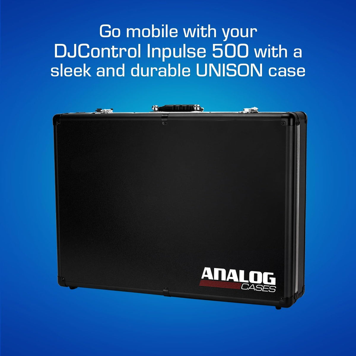 UNISON Koffer voor Hercules DJ Control Inpulse 500, beschermende koffer (Hoogwaardige transportkoffer, met op maat gestanst schuim, metalen sluitingen, ergonomische rubberen handgreep)