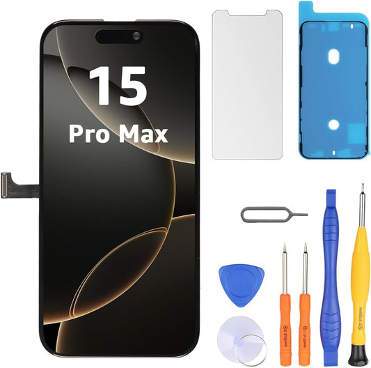 LL TRADER Display voor 15 Pro Max LCD 6,7 inch beeldschermvervanging FHD touchscreen 3D Touch digitizer frame montage en reparatiekits 20252