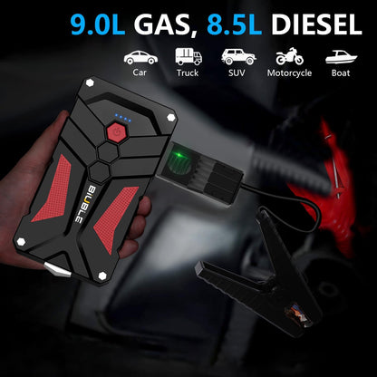 Auto Jumpstarter 12V 2000A – Accubooster – Starthulp – Startbooster – Booster Pack – USB Quick Charge 3.0 – LED-Zaklamp