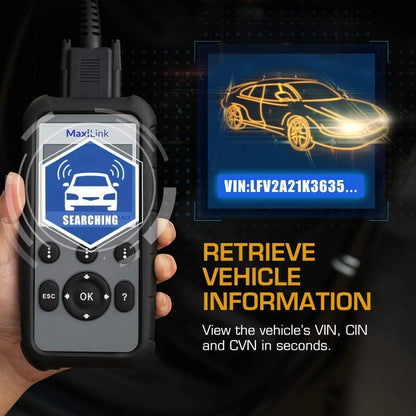 Autel ML629 OBD2-diagnoseapparaat, auto-uitleesapparaat, alle OBDII-dieselmotoren, benzinemotor, airbag, antiblokkeersysteem, motor, transmissiesysteem, diepe diagnose, 14 talen, Duits incl.