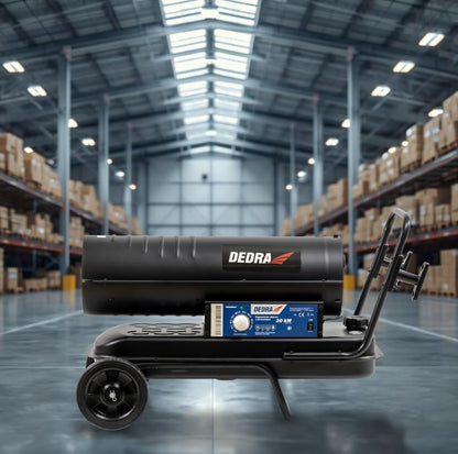 Olieverwarmingstoestel – Oliekachel – Dieselverwarmer – Werkplaatsverwarmer – Mobiele Heater – 20 kW Vermogen – Geïntegreerde Thermostaat en Wielen