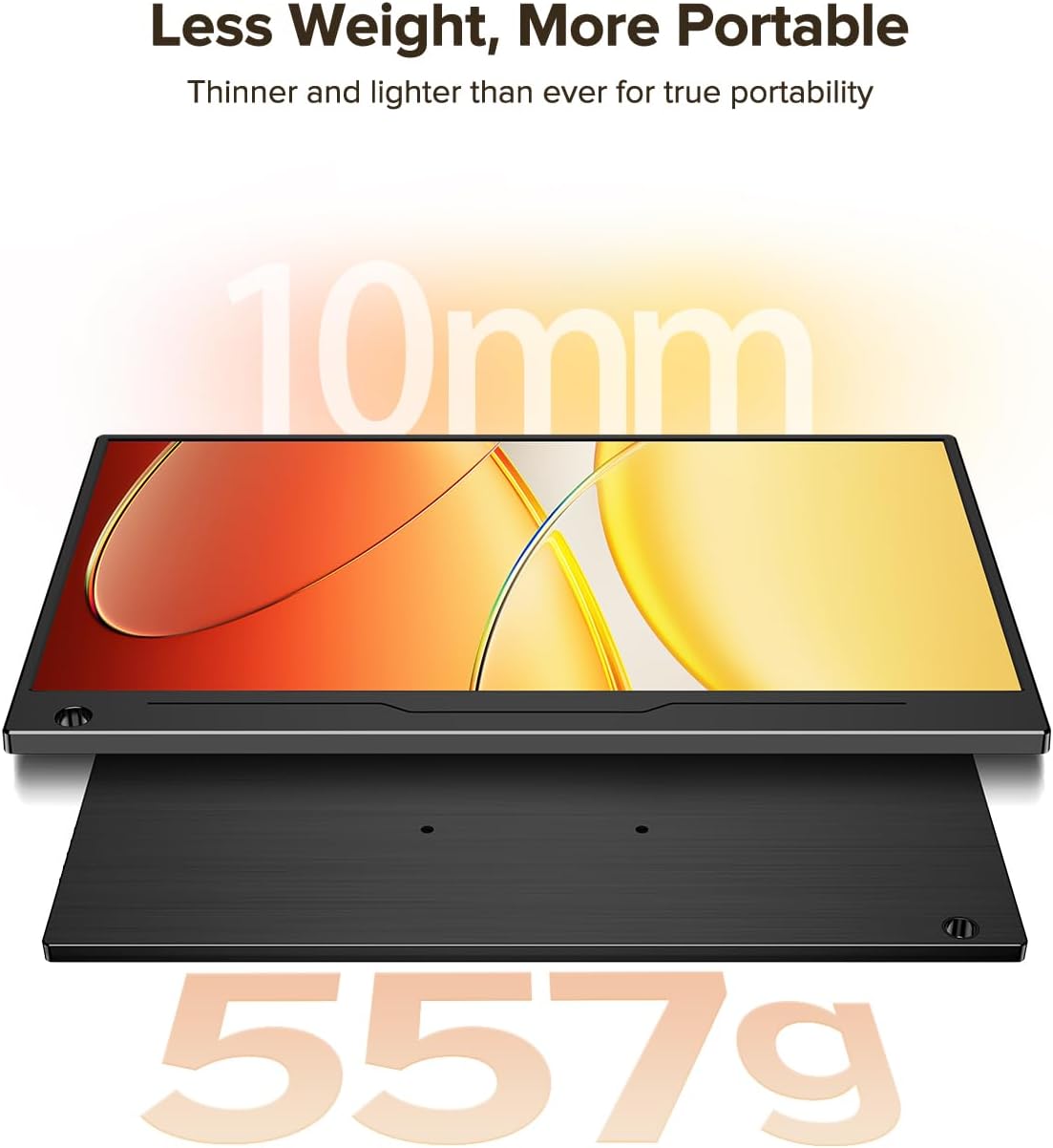UPERFECT Portable Monitor Touch Screen, 14 Inch 1080P FHD Portable Monitor with USB-C Mini HDMI for Laptop/PC/Phone/Business/Work/Gaming, VESA-Mountable - QUORE