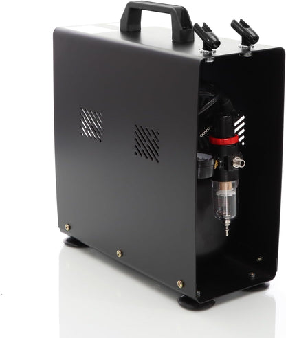 Airbrush Compressor – Spuitcompressor – Luchtcompressor – Airbrush Pomp – Airbrush Set – Olievrij & Fluisterstil – 3 Liter Luchttank met Automatische Uitschakeling