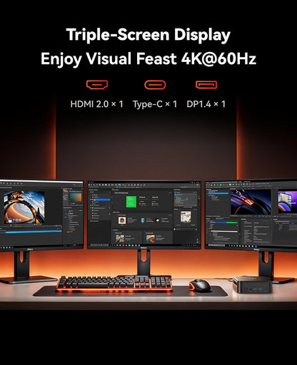 NiPoGi E3B Mini-pc, AMD Ryzen 7 7730U (tot 4,5 GHz), 32 GB DDR4, 1 TB SSD met Radeon Graphics Micro Desktop Computer voor kantoor, thuisbioscoop, vergadering, business, reis, WiFi 6, BT 5.2, USB 3.2