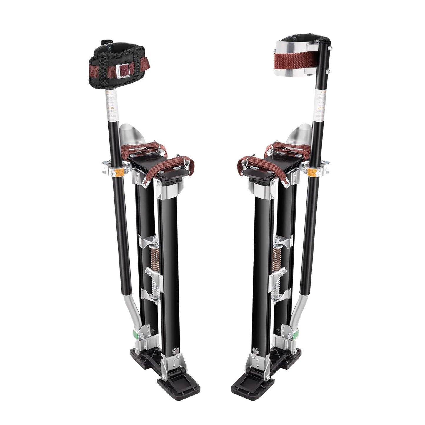 VEVOR Werkplekken van aluminiumlegering, verstelbare hoogte van 61-101,6 cm, voor schilders, draagvermogen 103 kg, gipsplaten, voetmaat 27-29 cm, voor schilderen, decoratie, zwart
