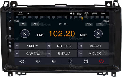 Specifieke autoradio voor Mercedes A/B-Klasse Android GPS Bluetooth WiFi USB DAB+ Touchscreen 9" 4core Carplay AndroidAuto