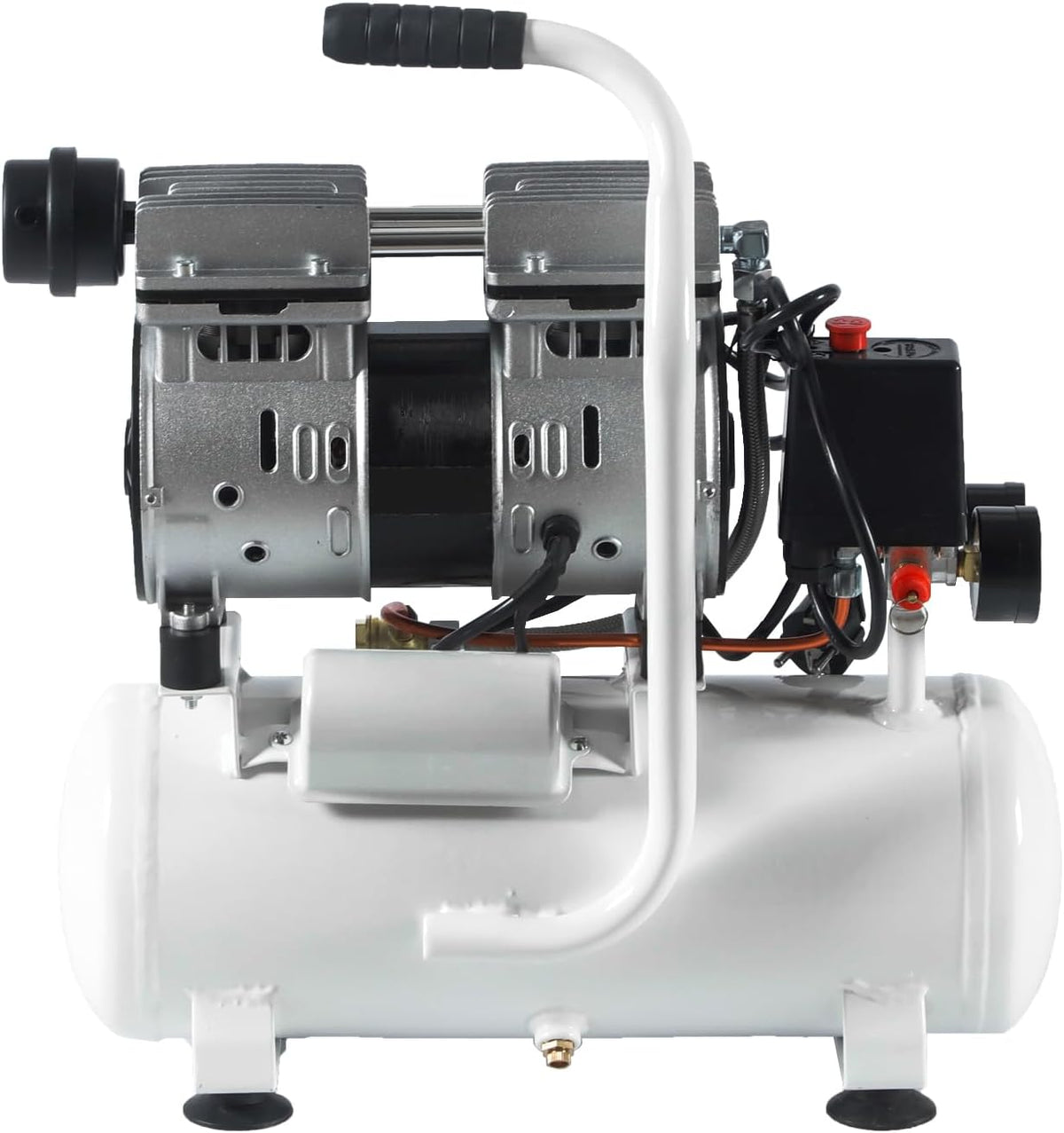 Fluistercompressor – Olievrije Compressor – Stille Luchtcompressor – Persluchtcompressor – Compressor Ketel – 9 Liter – 550 W – Ultra Stil 58 dB