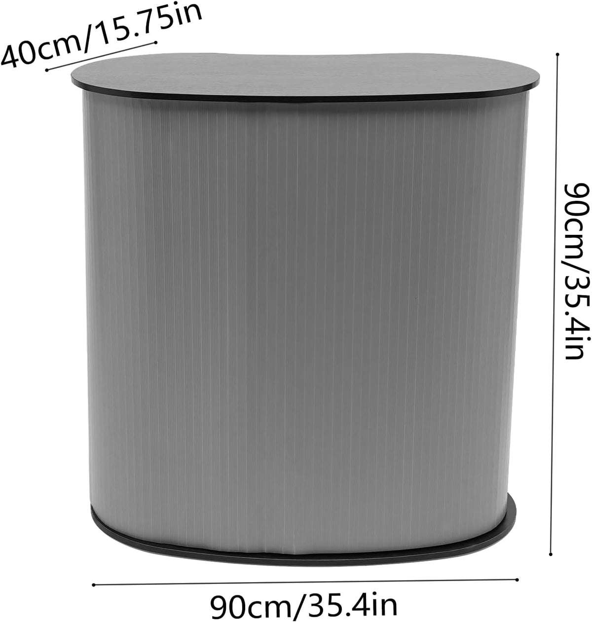Simple Lobby Commercial Reception Desk Presentation Stand, Foldable, Reception Desk, Black, Reception, Counter, Exhibition Desk, Round Reception Desk, Shop, Counter, Counter - QUORE