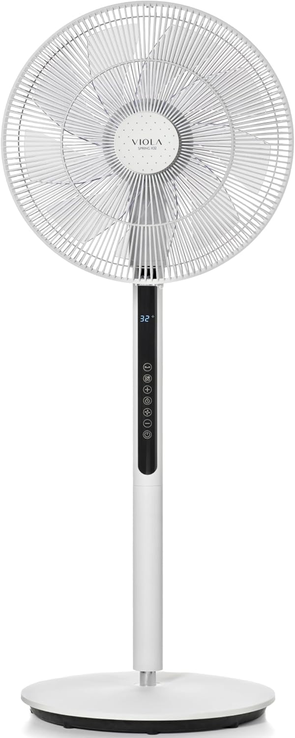 Staande ventilator – Vloerventilator, Voetventilator, Statiefventilator, Ventilator op voet – 25 dB Slaapstand – 32 Snelheden, 320° Oscillatie