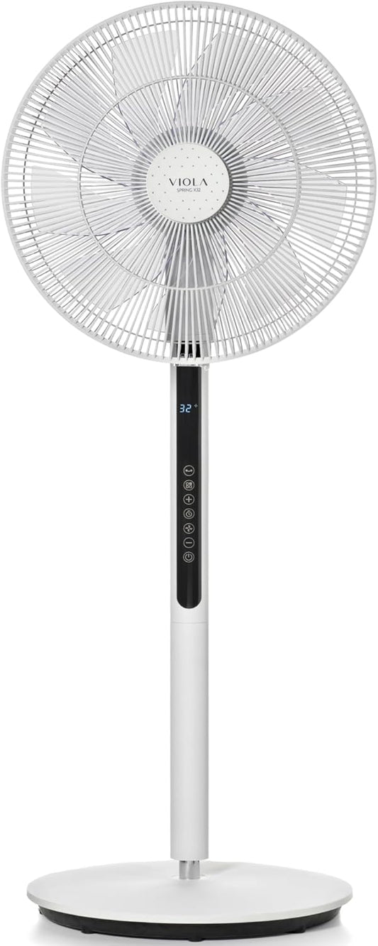 Staande ventilator – Vloerventilator, Voetventilator, Statiefventilator, Ventilator op voet – 25 dB Slaapstand – 32 Snelheden, 320° Oscillatie