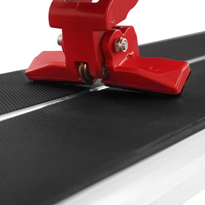 OUKANING Handmatige tegelsnijder met antislip voor nauwkeurige sneden tot 15 mm dikte, kogelgelagerde glijkop voor snel groeven en rechte sneden, voor keramiek, porselein (rood, 100 cm) - QUORE