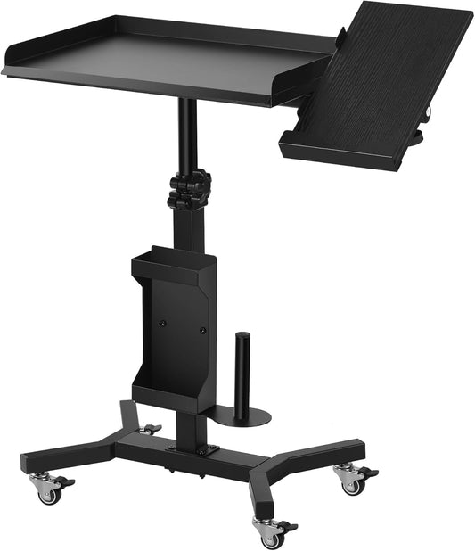 POARMEEY Tattoo Tray Cart op wielen met verlengstuk Draaibaar tattootafelstation Veelzijdige rollende gereedschapsbak voor artiestenstudio en schoonheidssalon