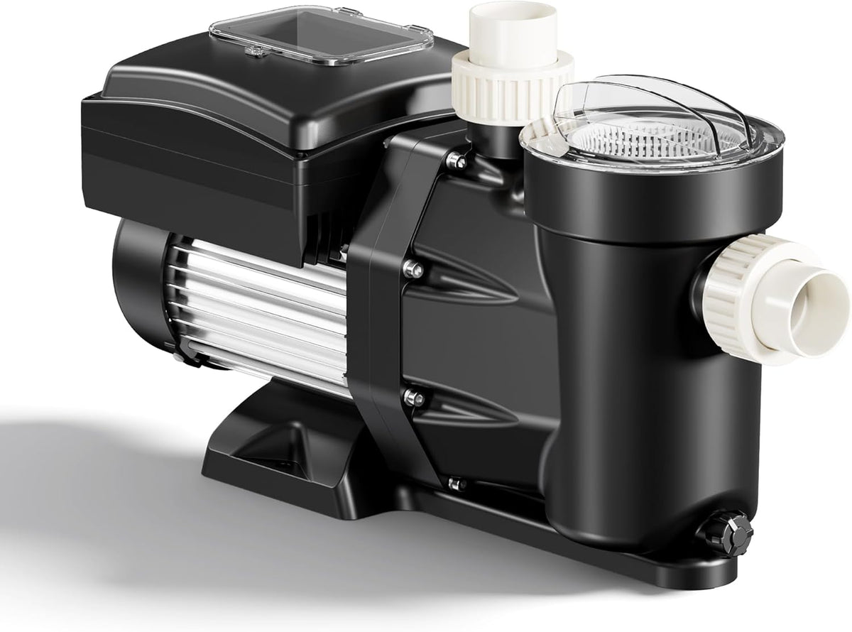 XPOtool zwembadpomp met variabele snelheid 1500W poolpomp 33.600 l/h circulatiepomp opvoerhoogte 18m