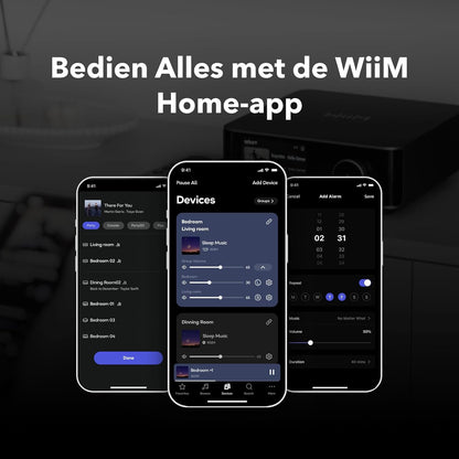 WiiM Amp Ultra met Voice Remote 2 | 100W streamingversterker met ESS ES9039Q2M DAC & Dual TI TPA3255 versterkers | Ingebouwde RoomFit EQ & Touchscreen | HDMI ARC, Optische & RCA-ingangen | Space Grijs