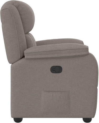 Gecheer Relax Chair Taupe Fabric, Recliner TV Chair Sleeping Chair for Living Room Cinema Night Seniors 4015707 - QUORE