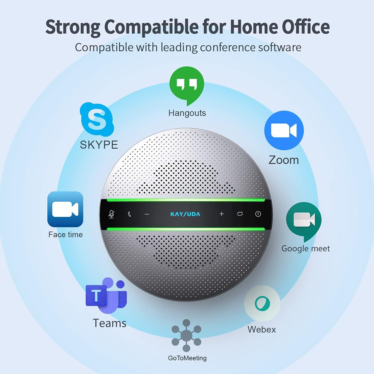 Bluetooth Conference Speakerphone SP300KIT 2pk Bundle, tot 16 deelnemers, 18 uur gesprekstijd, 360° spraakovername, 2 x 6 AI Echo & Noise Cancelling microfoon, Daisy Chain
