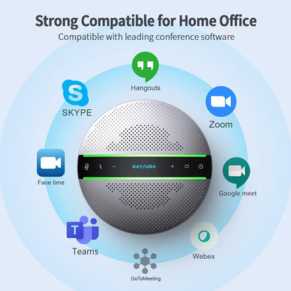 Bluetooth Conference Speakerphone SP300KIT 2pk Bundle, tot 16 deelnemers, 18 uur gesprekstijd, 360° spraakovername, 2 x 6 AI Echo & Noise Cancelling microfoon, Daisy Chain
