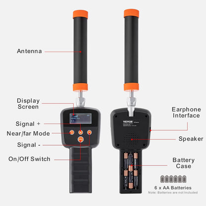 VEVOR Inspectiecamera, 9 inch, 50 m, buiscamera, 720p, kanaalcamera, 512 Hz, endoscoopcamera, 12 V, 4500 mAh lithiumbatterij, 6 uur, buisinspectiecamera, IP68, voor rioleringen, rioleringen,