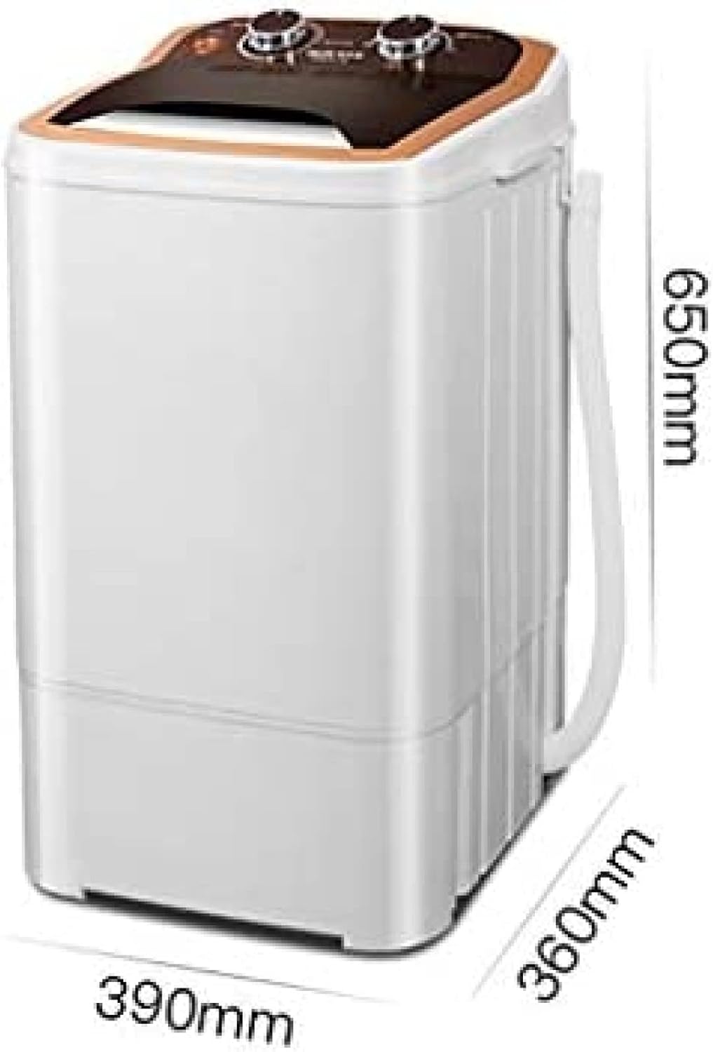 Kleine Wasmachine – Mini Wasmachine – Compacte Wasmachine – Semi-Automatische Wasmachine – Student Wasmachine – Antibacteriële UV-Lichtfunctie – Milieuvriendelijke PP-Trommel 3 kg