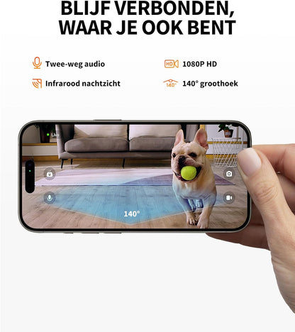 Automatische Voerautomaat – Huisdierenvoeder – Kattenvoerautomaat – Hondenvoerdispenser – Voerbak met Camera – 3 Liter Capaciteit – 1080p HD Camera met Nachtzicht