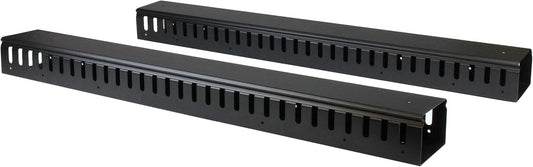 Verticale kabelmanager voor 40U racks – Kabelmanagementpaneel – Kabelgeleider – Kabelgoot – Serverkast kabelbeheer – 0U ontwerp – 1,8 m totale lengte