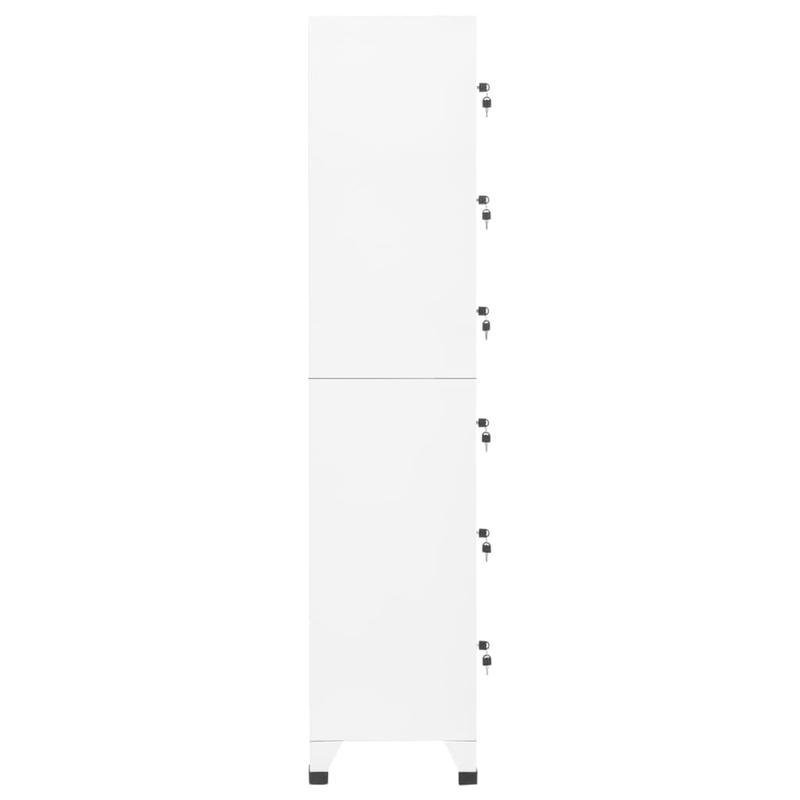 Lockerkast – Veiligheidskast – Opbergkast – Kantoorkast – Lockerkast Wit – Staal – Brandvertragend – Geluidsarm – Hoge Draagkracht – 38x40x180 cm