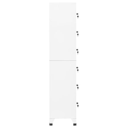 Lockerkast – Veiligheidskast – Opbergkast – Kantoorkast – Lockerkast Wit – Staal – Brandvertragend – Geluidsarm – Hoge Draagkracht – 38x40x180 cm