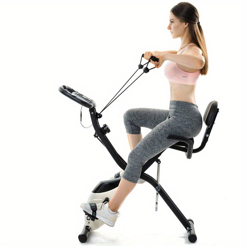 Hometrainer – Inklapbare Fiets – Fitnessfiets – Compacte Hometrainer – Magnetisch Weerstandssysteem – Lichtgewicht Aluminium Frame