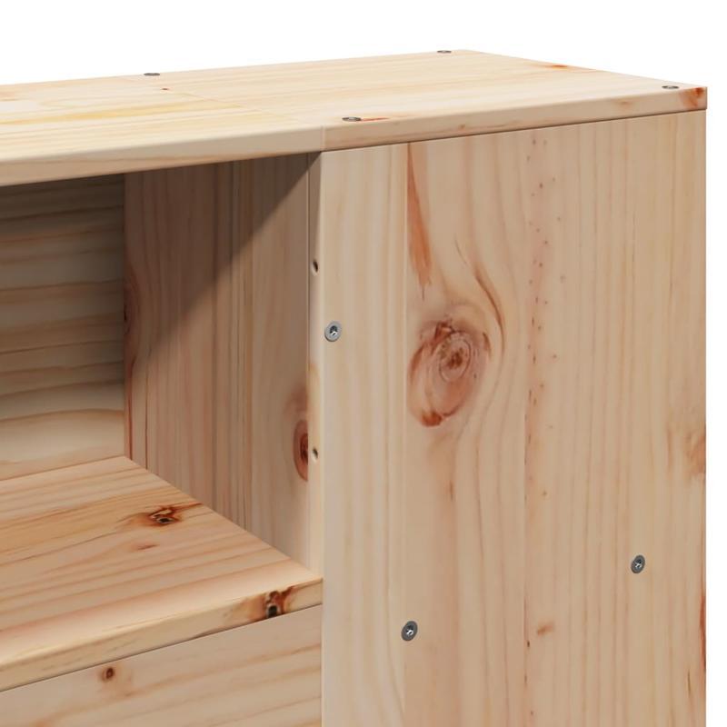 Bedframe – Platformbed – Slaapsysteem – Bedbank – Ledikant – Modern Design – Ingebouwde Boekenkast – Stevig Dennenhout – Eenvoudige Montage