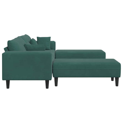 Velvet Bank – Fluwelen Sofa – Zitbank – Loungebank – Slaapbank – Zacht Fluweel – Stevig Houten Frame – Turquoise Zonder Ottoman