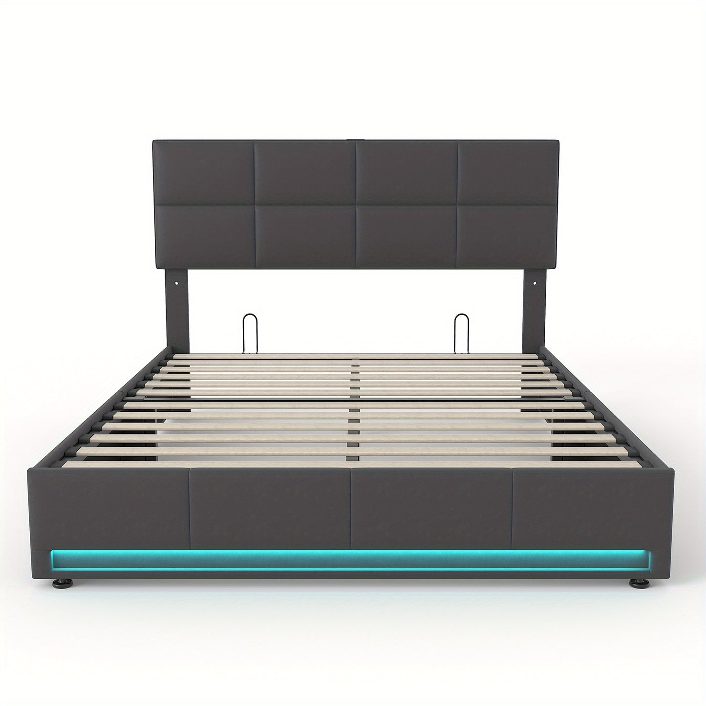 Bedframe – Opbergbed – Gestoffeerd Bed – Platformbed – Tweepersoonsbed – Hydraulisch Opbergsysteem – Geluidloos Metalen Frame – Zacht Fluwelen Hoofdbord