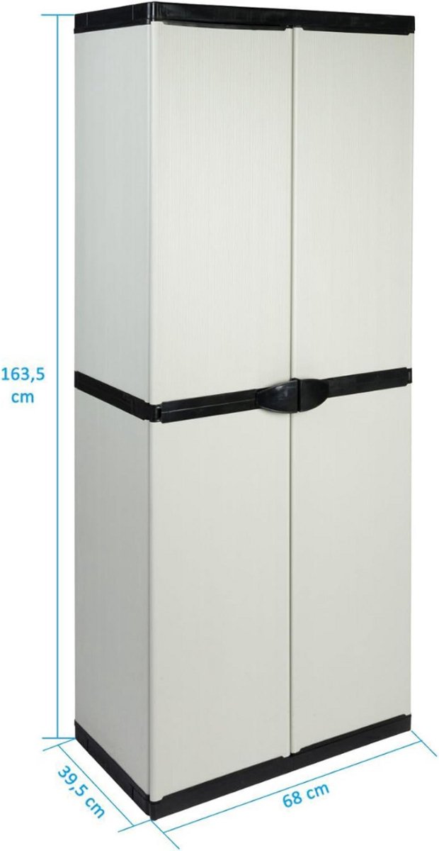 Tuinkast Kunststof - Tuinkist - Tuinkasten voor Buiten - Tuinberging - Grijs