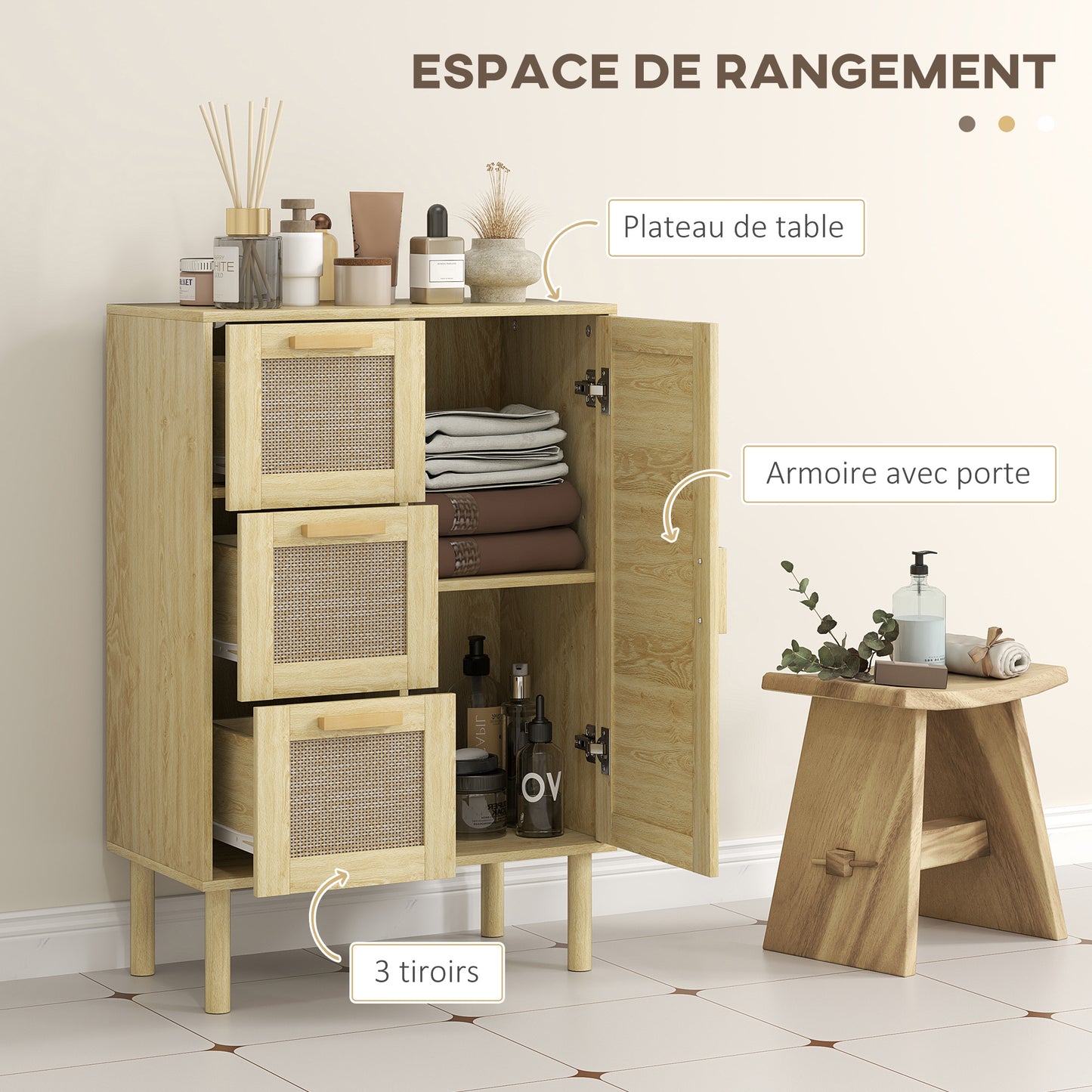 Mobiele Ladekast – Opbergkast – Kantoorwagen – Ladenkast – Archiefkast – Met Slot – Compact Formaat 40x40x61,5 cm – Witte Spaanplaat
