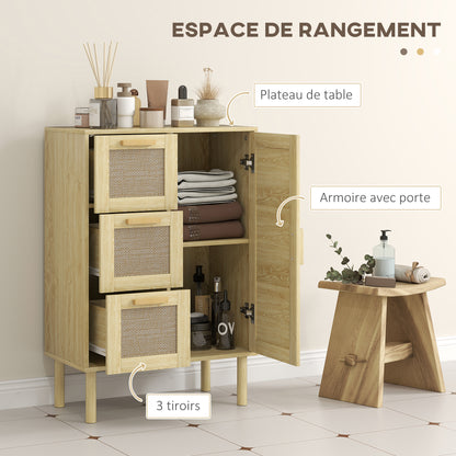 Mobiele Ladekast – Opbergkast – Kantoorwagen – Ladenkast – Archiefkast – Met Slot – Compact Formaat 40x40x61,5 cm – Witte Spaanplaat
