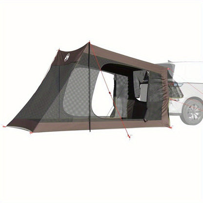 Autotent 2-Person Lightweight Camping Tent - Easy Setup, Durable Brown & Black Design with Mesh Ventilation, Zipper Closure for Outdoor Hiking, Fishing, Picnics, Hiking Shelter | Compact Design | Easycarry Bag, Camping Access