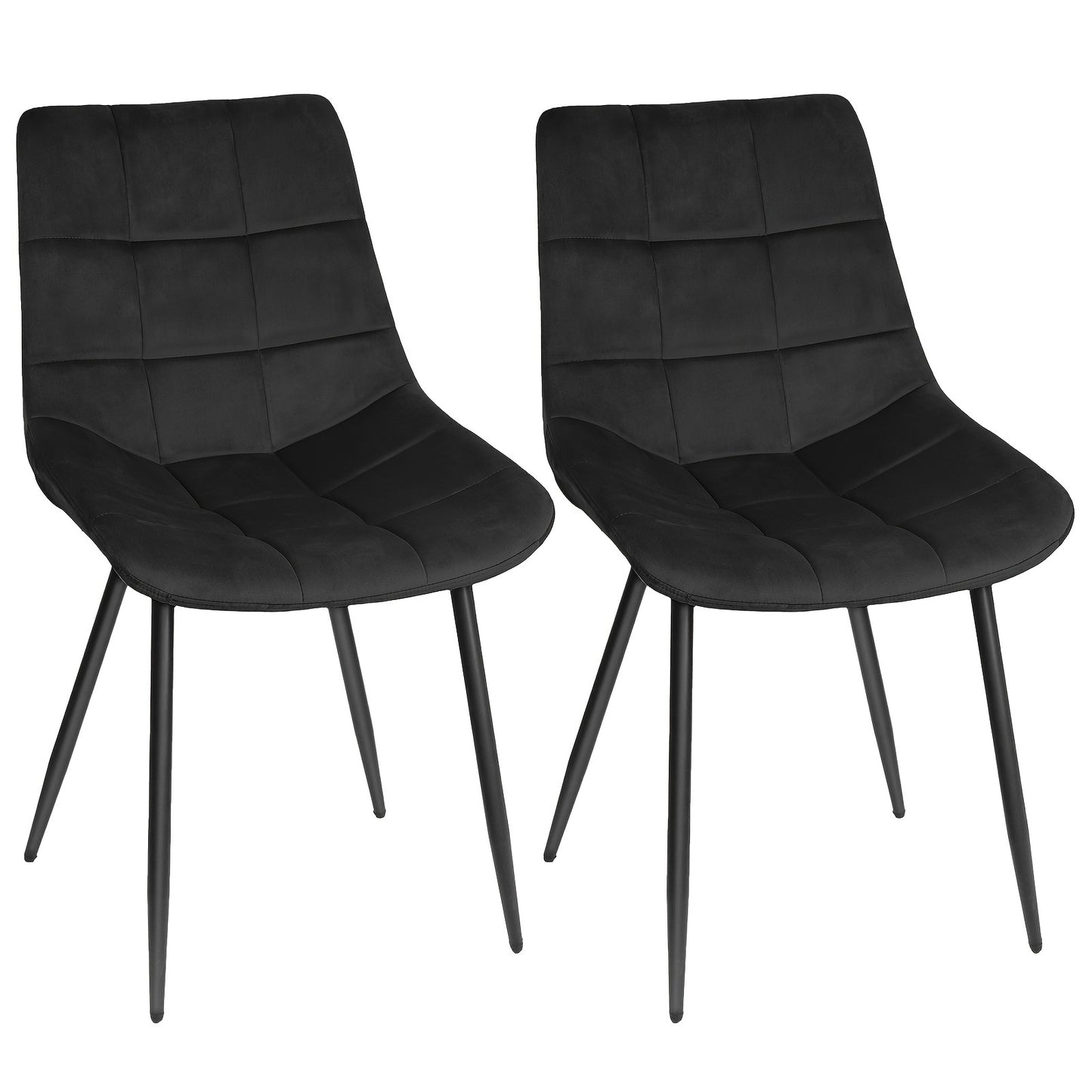 Velvet Eetkamerstoelen – Eetkamerstoelen – Stoelen – Bureaustoelen – Reception Stoelen – Set Van 2 – Comfortabele Zitting – Stevig Metalen Frame
