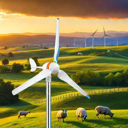 12V Windturbine Generator – Windenergie Generator – Windmolen – Compacte Turbine – 400W Output – MPPT-Controller – Volautomatisch Richtbaar