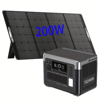 Zonnegenerator – Draagbare Powerstation – Mobiele Energiecentrale – Zonne-accu – Noodstroomvoorziening – 1800W Continu Vermogen – Snelladen 45 Minuten