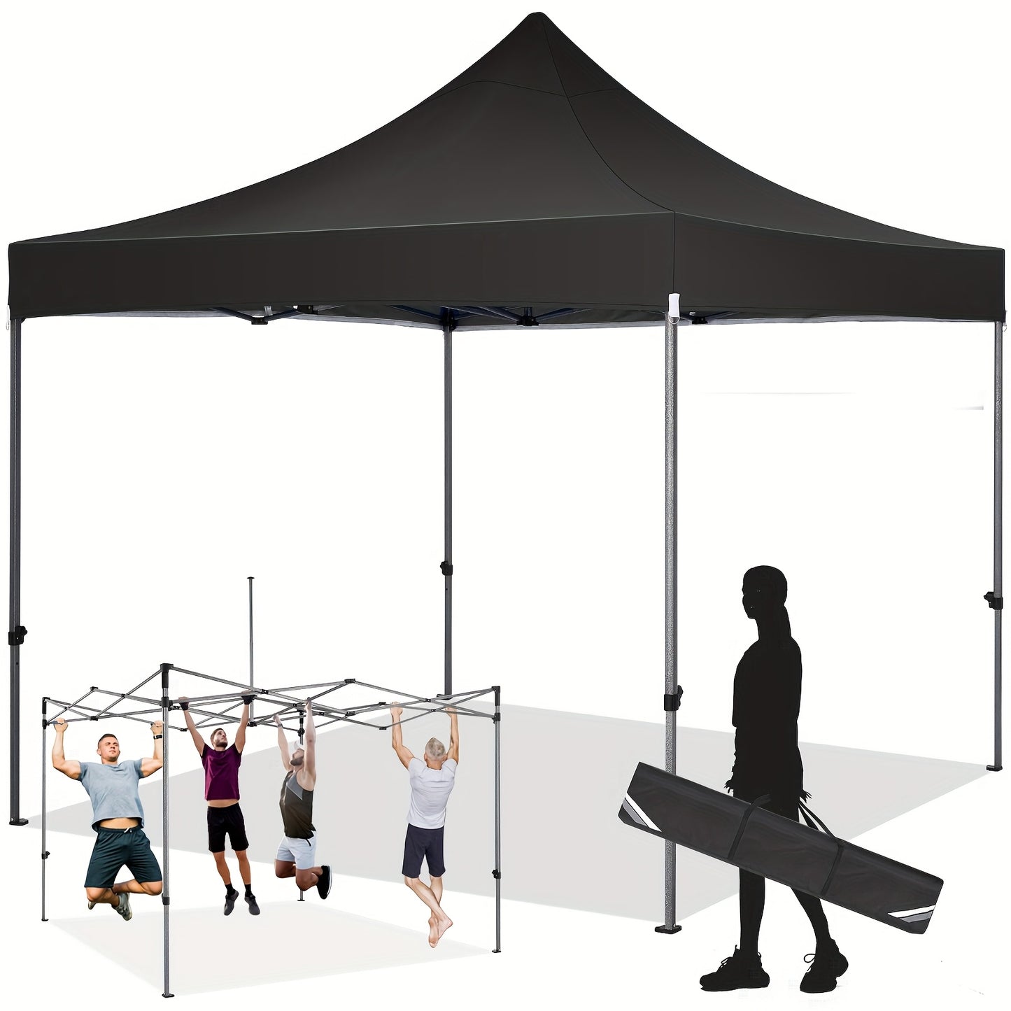 Partytent – Tuintent – Paviljoen – Feesttent – Easy-Up Tent – 3,05x3,05 m – Waterdicht – UV-Bescherming