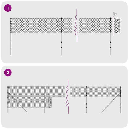 2D Gaas Schutting – Metalen Schutting – Draadscherm – Tuinafscheiding – Erfafscheiding – Antraciet – Stevig en Duurzaam – 1,6 x 25 Meter