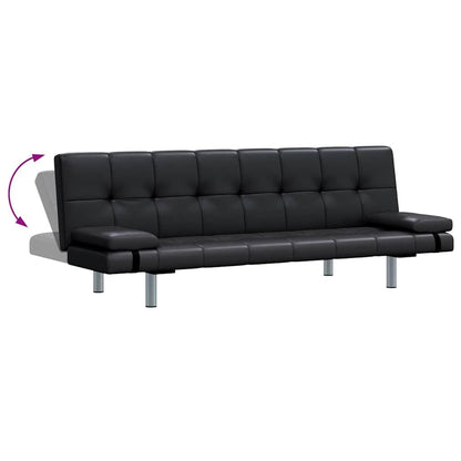 Slaapbank – Bedbank – Slaapstoel – Logeerbed – Bank – Verstelbaar – Polyester Bekleding – Inclusief 2 Kussens