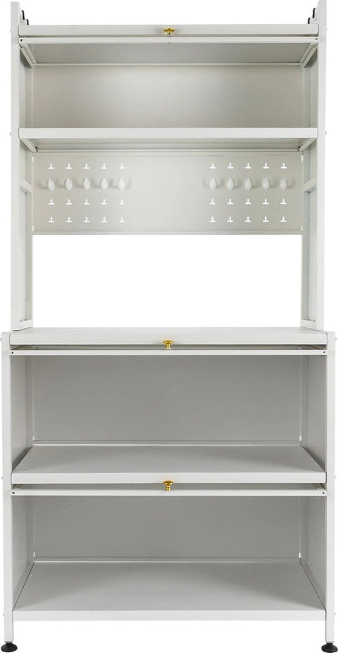 Keukenkast - Organizer - Voor magnetron - Met wielen - Incl hangrekken - 80x40x162,5 (LxBxH) - Handig voor in de keueken