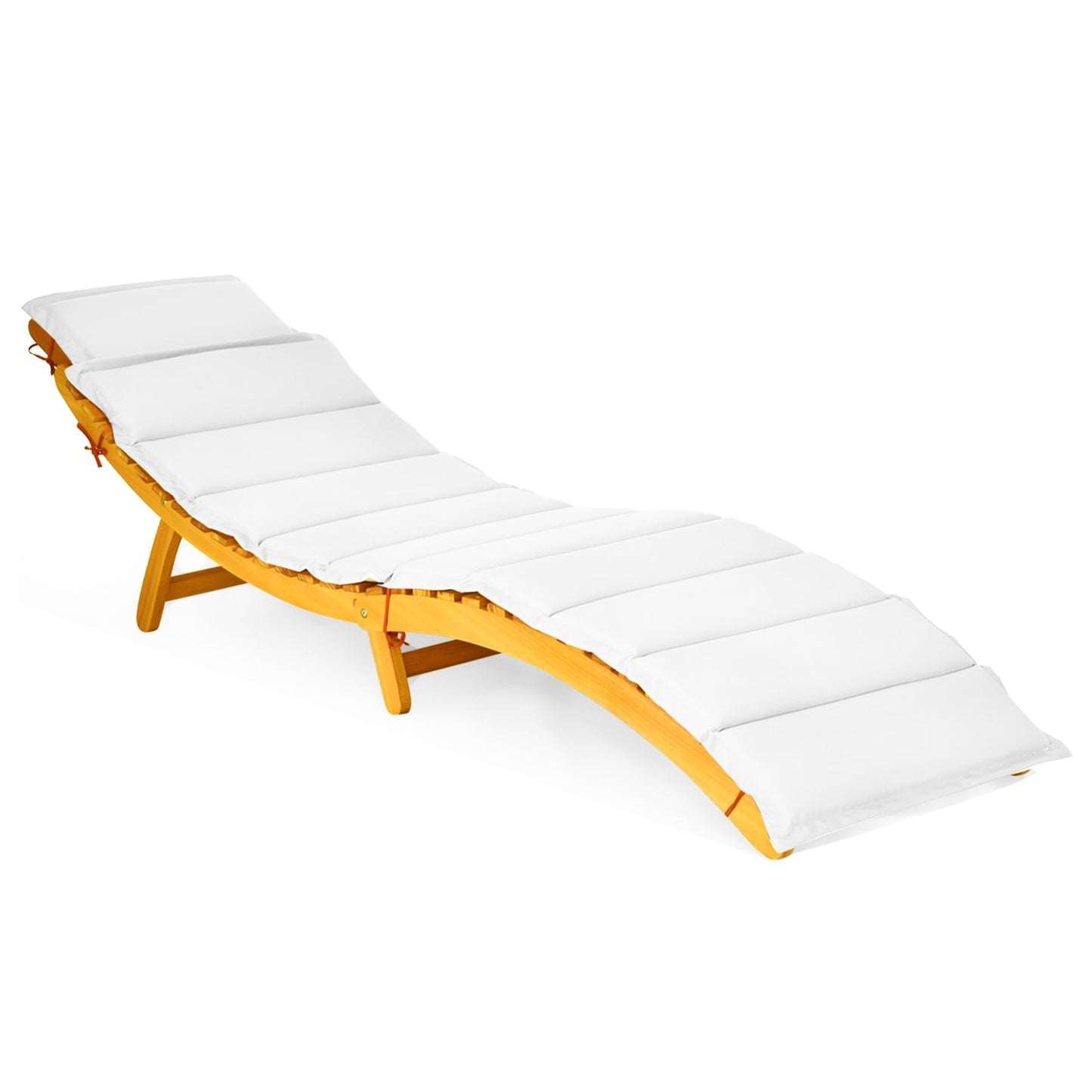Houten Ligstoel – Tuinstoel – Ligbed – Lounger – Zonnebed – Verstelbaar – Massief Eucalyptus Hout – Inclusief Dicht Schuimkussen – Opvouwbaar – Max 180 kg Draagvermogen