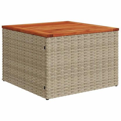 7-delige loungeset – tuinmeubelen – loungesofa – buitenmeubelen – zithoek – Beige kleur – Weerbestendig poly rattan – Afneembare wasbare kussens