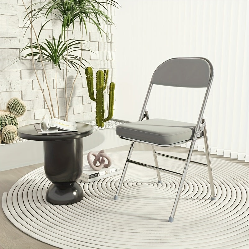 Set van 4 Eetkamerstoelen – Grijs Kunstleer met Comfortabele Bekleding – Stijlvol en Duurzaam Ontwerp voor Restaurant, Keuken, Woonkamer of Conferentieruimte