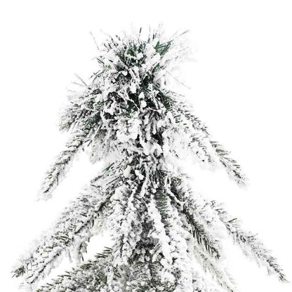 Extra Large 180cm (6ft) Artificial Christmas Tree - Full Floor Decoration with Sturdy Base, No Assembly Required, Realistic Snowy Branches, Heavy-Duty Construction for Living Room, Entryway, Party Decor - Easy Setup Holiday C