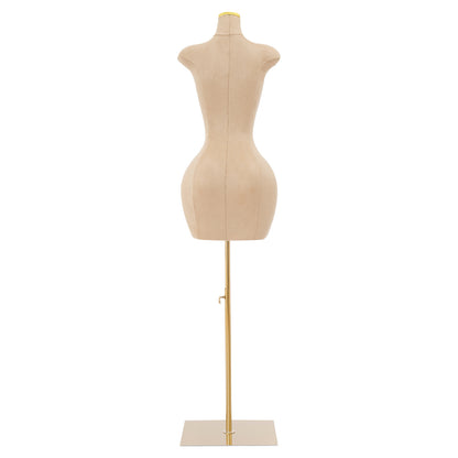 Female Mannequin Model with Stand - Height Half-Length Dress Form Suitable for Sewing,, Tailoring, Dressmaking & Retail Display - Sturdy PU/Suede/Metal/PE, Garment Display Mannequin