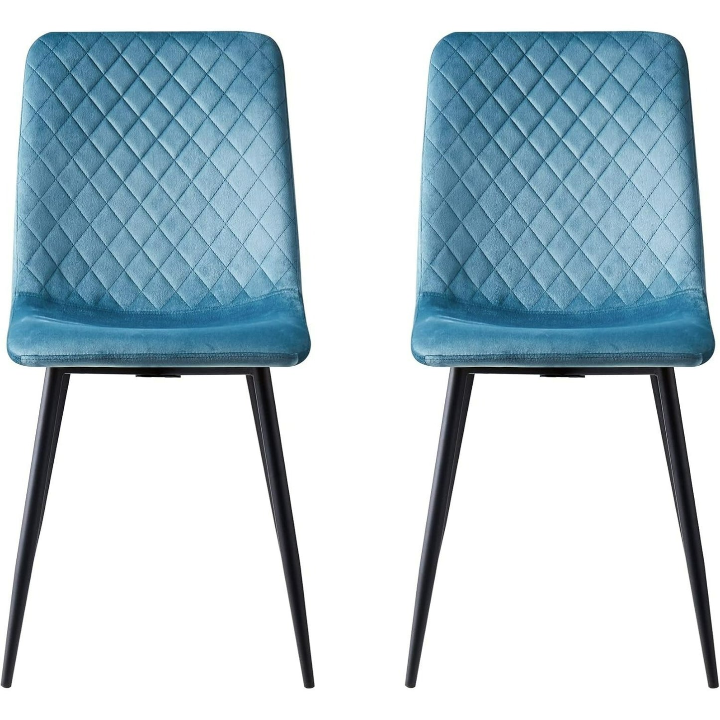 Eetkamerstoel – Stoel – Design Stoel – Velours Stoel – Lexi Stoel – Set Van 4 – Met Metalen Poten – Ergonomisch Comfort
