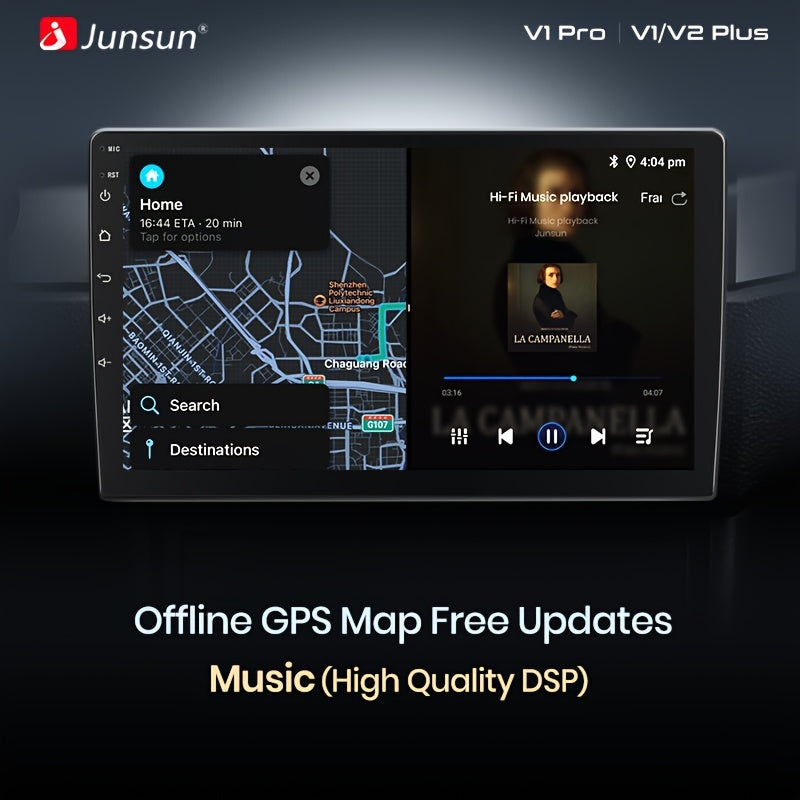 2-DIN Autoradio – Multimedia Speler – Android Auto – Auto Radio – Multimedia Systeem – 9 Inch Touchscreen – Draadloze WiFi & GPS Navigatie – 32GB Opslag